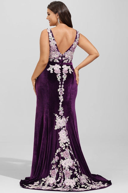 Robe Dentelle Velours Floral - gallery 8