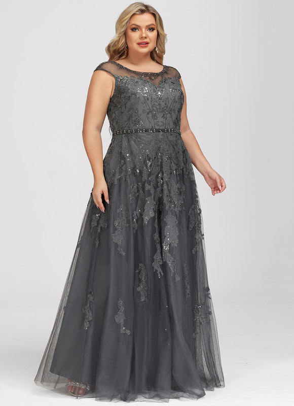 Robe Dentelle Élégance Argentée - gallery 7