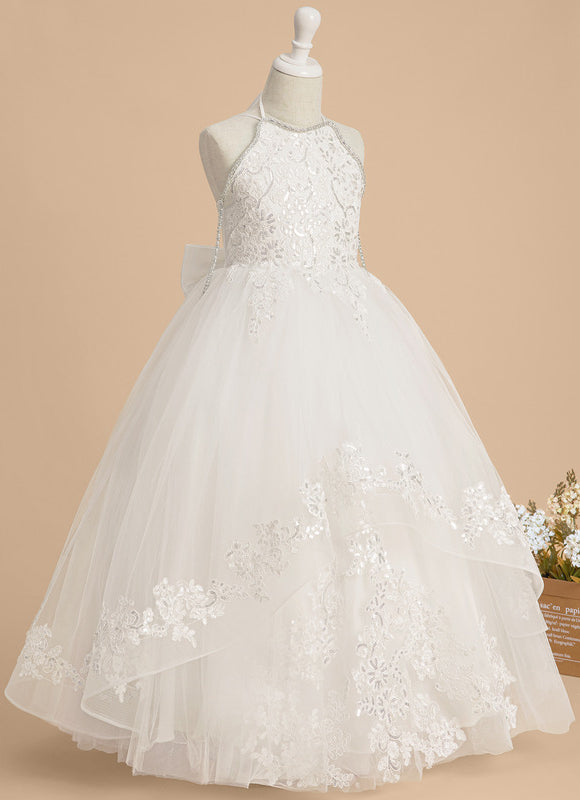 Robe Dentelle Nuptiale Tulle Enfant - gallery 2
