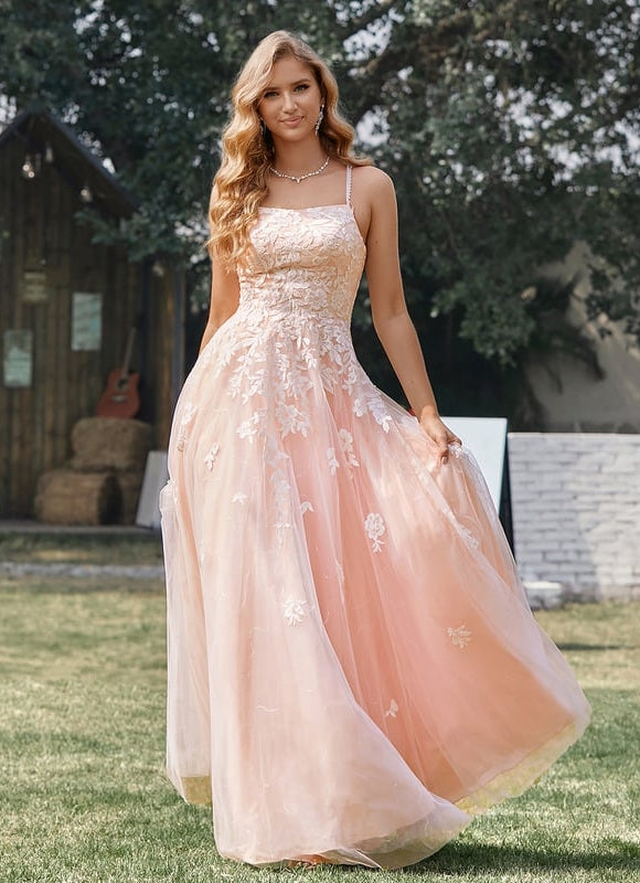Robe Dentelle Bal Tulle Floral - gallery 4