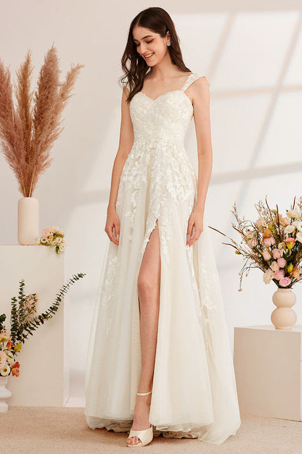 Robe Dentelle Tulle Scintillante - gallery 5