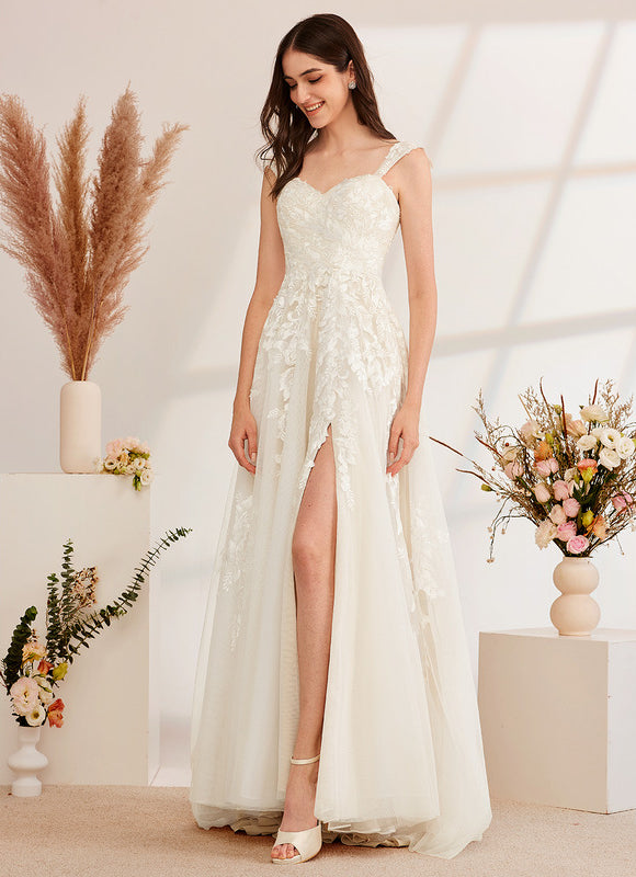 Robe Dentelle Tulle Scintillante - gallery 5