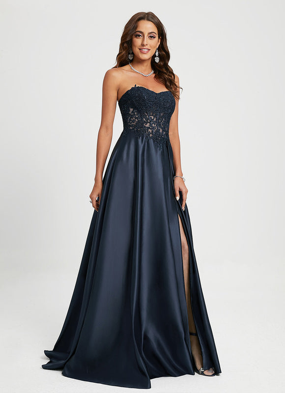 Robe Dentelle De Soirée Élégante - gallery 1