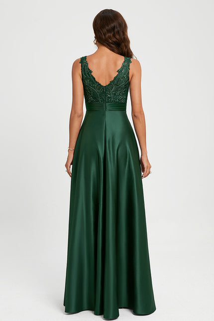 Robe Dentelle Émeraude Raffinée - gallery 3