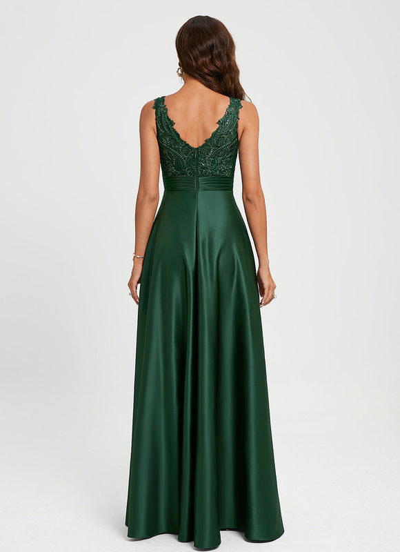 Robe Dentelle Émeraude Raffinée - gallery 3