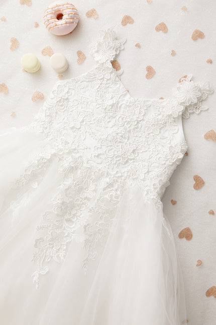 Robe Dentelle Enfant Tulle Floral - gallery 7
