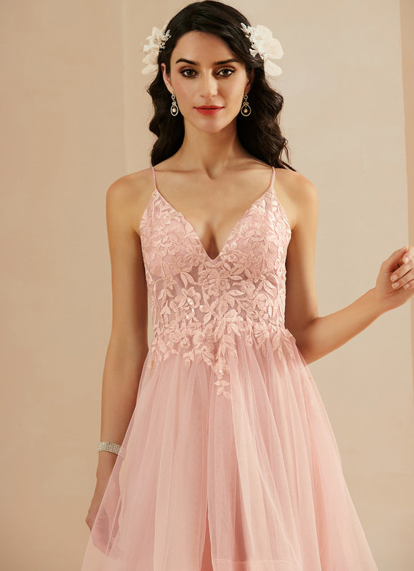 Robe Dentelle Rose Pastel - gallery 1