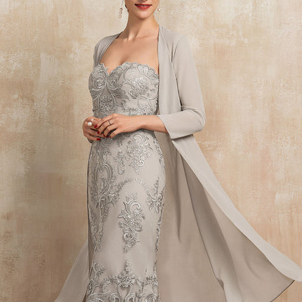 Robe Dentelle Satin Brodée