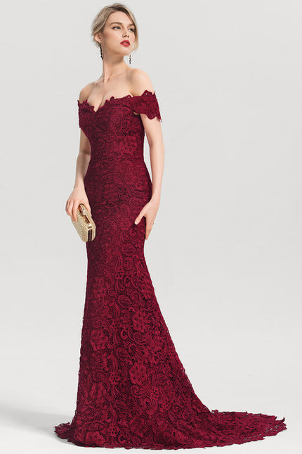 Robe Dentelle Bordeaux Dentelle - gallery 2