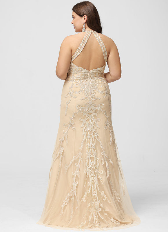 Robe Dentelle Sirène Écrue - gallery 9