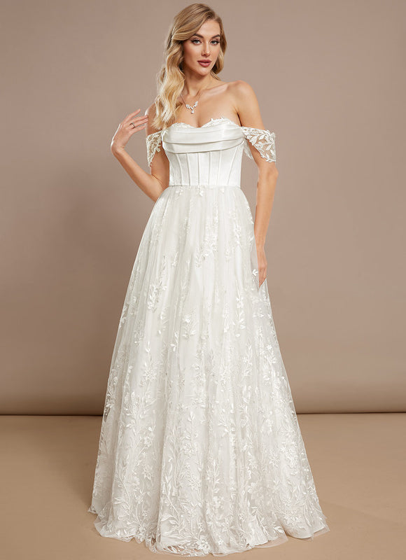 Robe Dentelle Satinée Florale - gallery 2