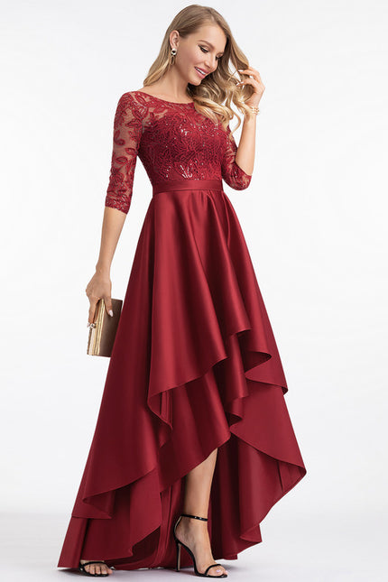 Robe De Soirée Longue Rouge Dentelle