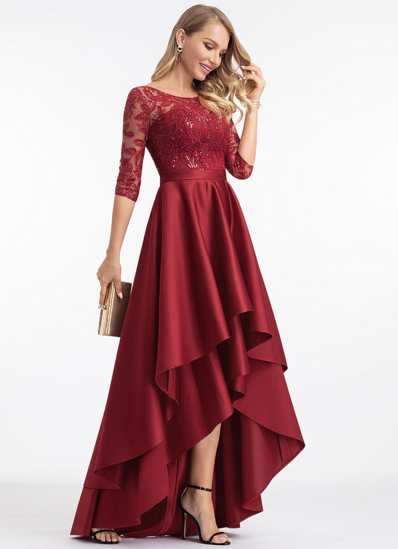 Robe De Soirée Longue Rouge Dentelle