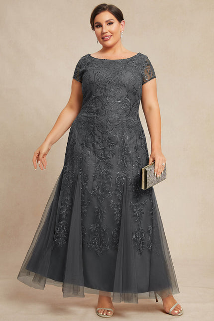 Robe Dentelle Élégante Tulle Brodé - gallery 7