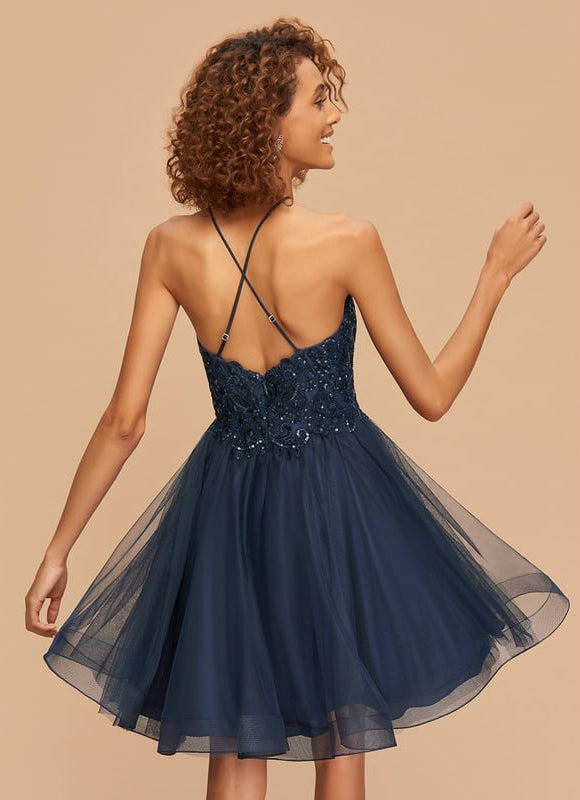 Robe Dentelle Tulle Noire - gallery 2