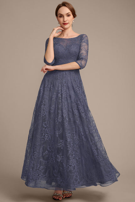 Robe Dentelle En Dentelle Bleu - gallery 2
