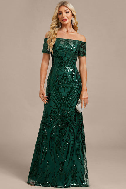 Robe Dentelle Émeraude Scintillante