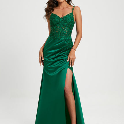 Robe Dentelle Émeraude Envoûtante