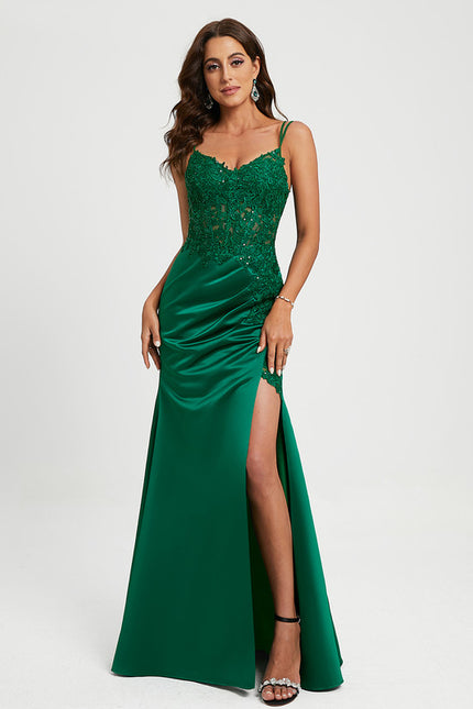 Robe Dentelle Émeraude Envoûtante