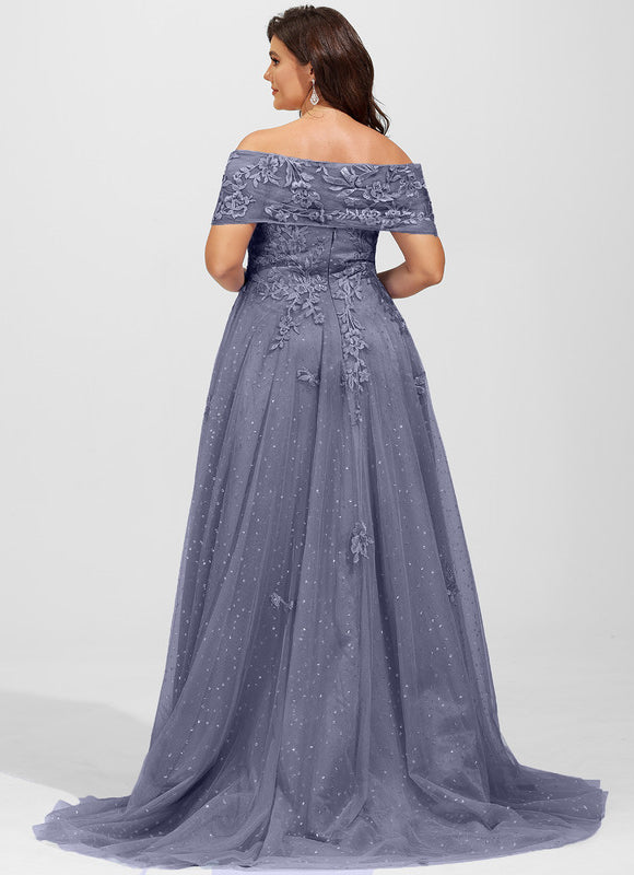 Robe Dentelle Lavande Étoilée - gallery 5