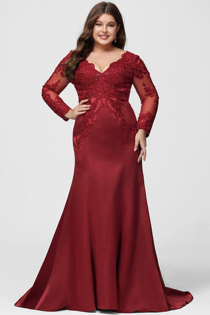 Robe Rouge Dos Nu Dentelle - gallery 5