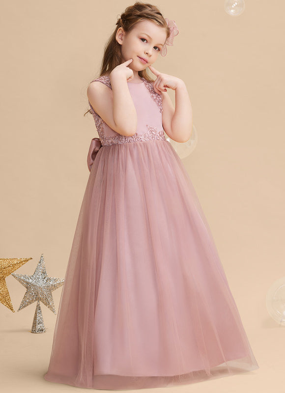 Robe Dentelle Fille Rose Élégante - gallery 3