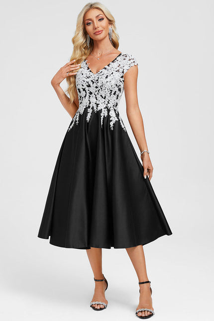 Robe Trapèze Dentelle - gallery 1
