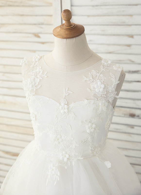 Robe Dentelle Enfant Flottante - gallery 2