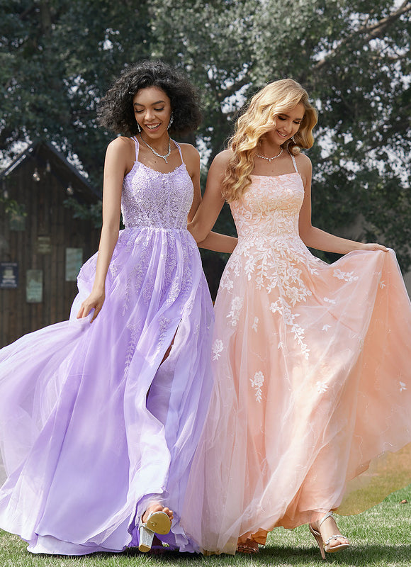 Robe Dentelle Bal Tulle Floral - gallery 5