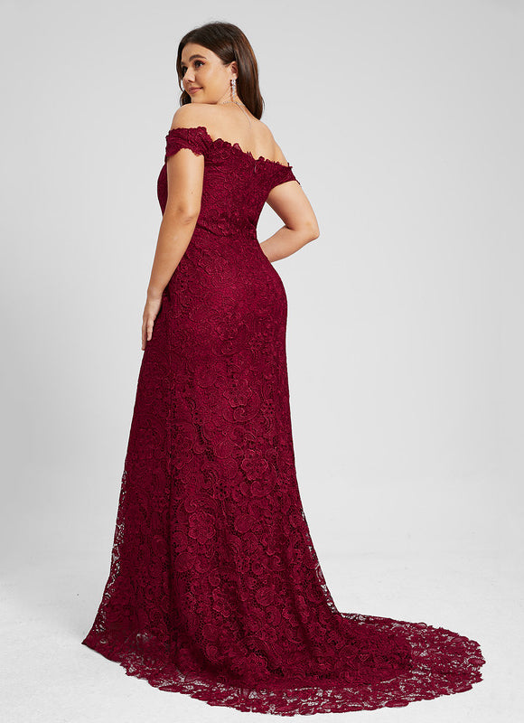 Robe Dentelle Bordeaux Dentelle - gallery 8