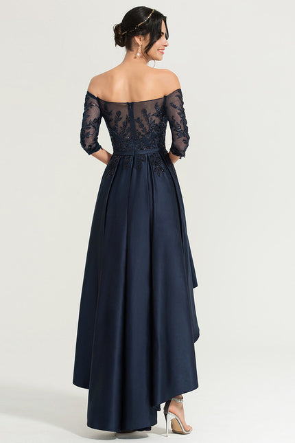 Robe De Soirée Bleu Roi Dentelle - gallery 8