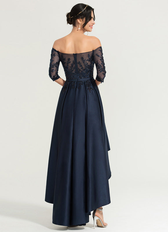 Robe De Soirée Bleu Roi Dentelle - gallery 8