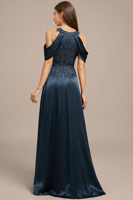 Robe Dentelle Satin Émeraude - gallery 6