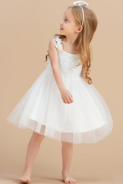 Robe Dentelle Enfant Tulle Satin - gallery 4