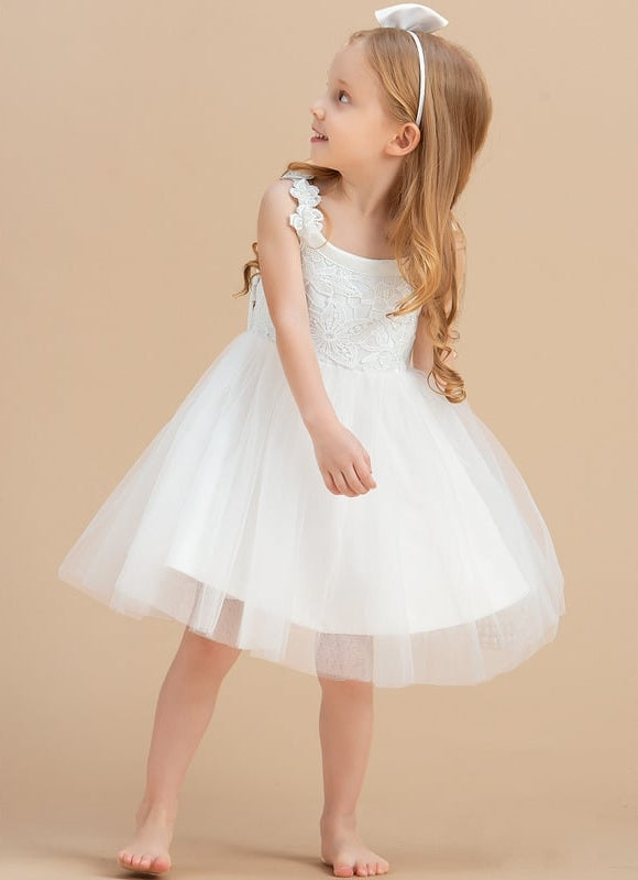 Robe Dentelle Enfant Tulle Satin - gallery 4