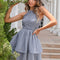 Robe Dentelle Bleue Élégante