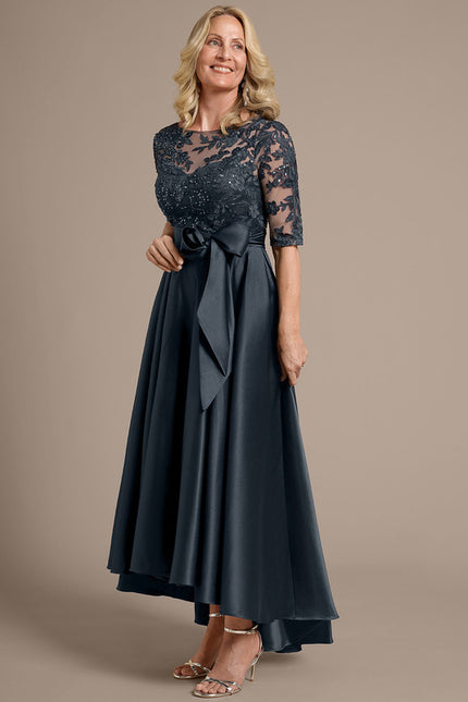Robe Bleu Marine Dentelle Mariage - gallery 5