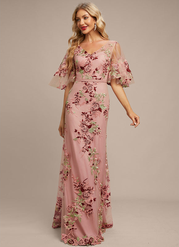 Robe De Soirée Dentelle Perlée - gallery 2