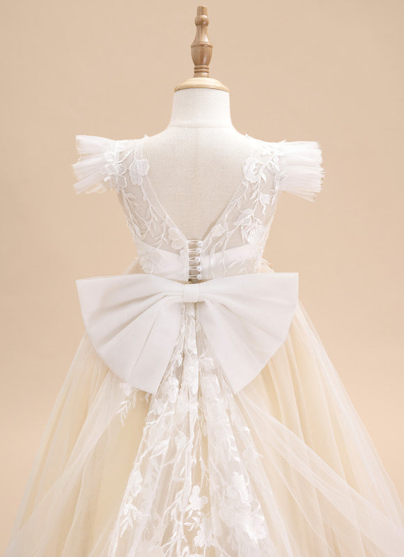 Robe Dentelle Nuageuse Élégante - gallery 9