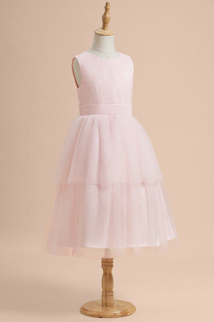 Robe Dentelle Rose Légère - gallery 1