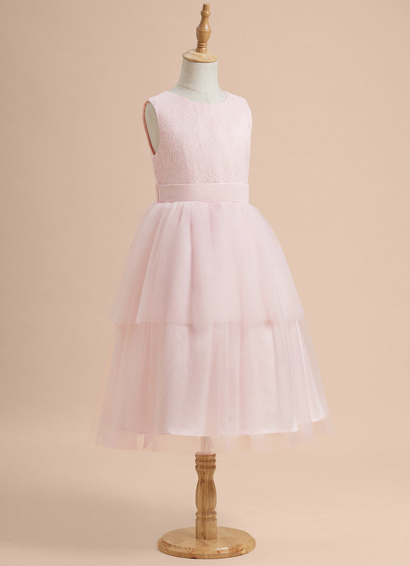 Robe Dentelle Rose Légère - gallery 1