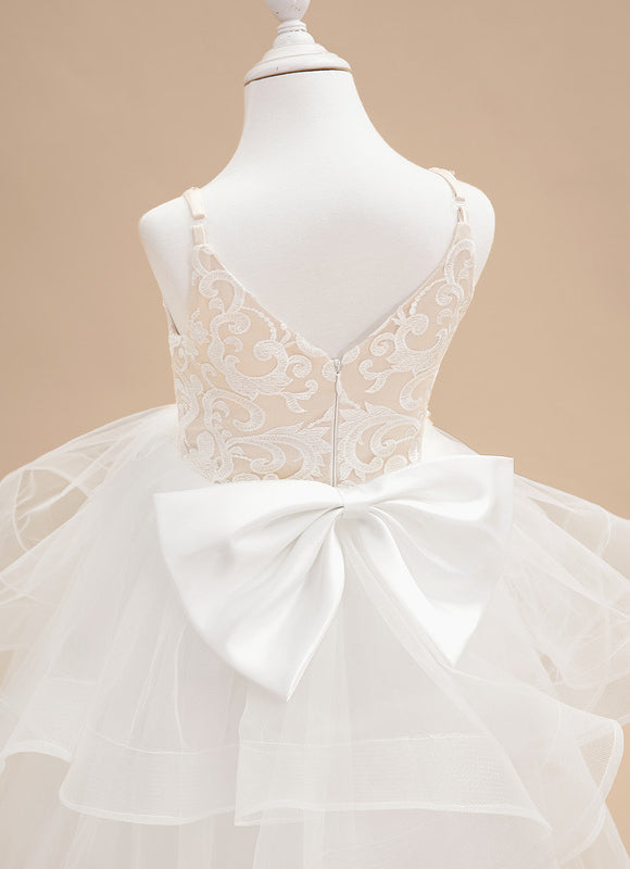 Robe Dentelle Tulle Volants - gallery 8