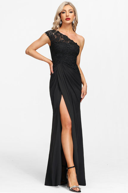 Robe Dentelle Asymétrique Soirée - gallery 4
