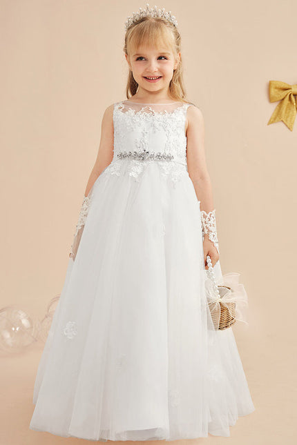 Robe Dentelle Tulle Marine Fleurie - gallery 3