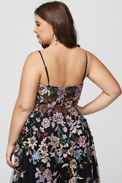 Robe Dentelle Florale En Tulle - gallery 9