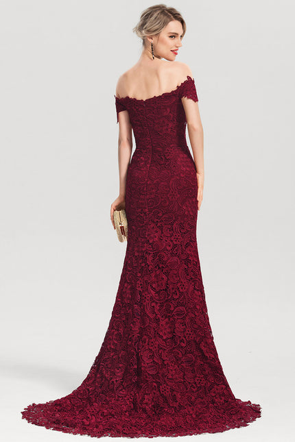 Robe Dentelle Bordeaux Dentelle - gallery 1