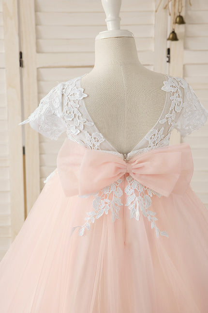 Robe Dentelle Rose Vaporeuse - gallery 9