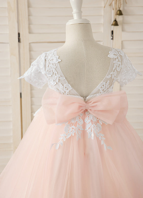 Robe Dentelle Rose Vaporeuse - gallery 9
