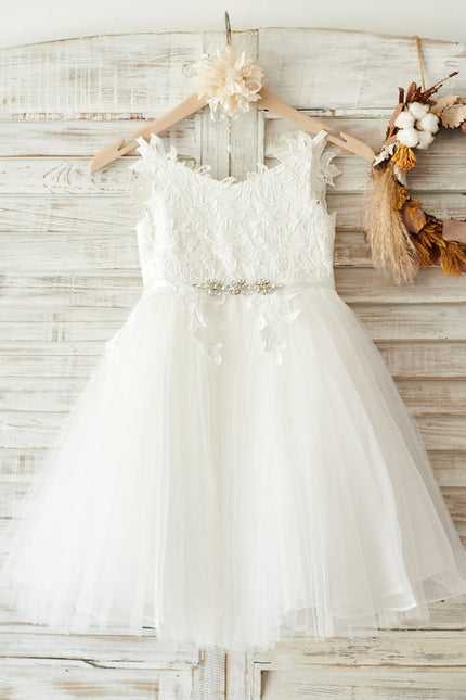 Robe Dentelle Nuptiale Enfantine Élégante - gallery 7