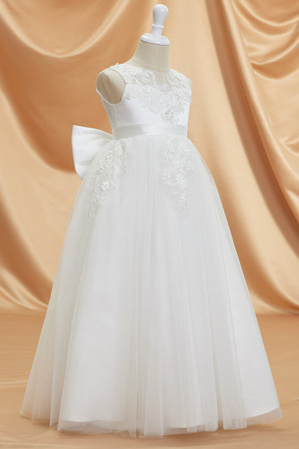 Robe Longue Blanche Dentelle Vintage - gallery 1
